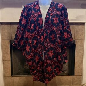 Tinley Navy Coral Women's Poncho